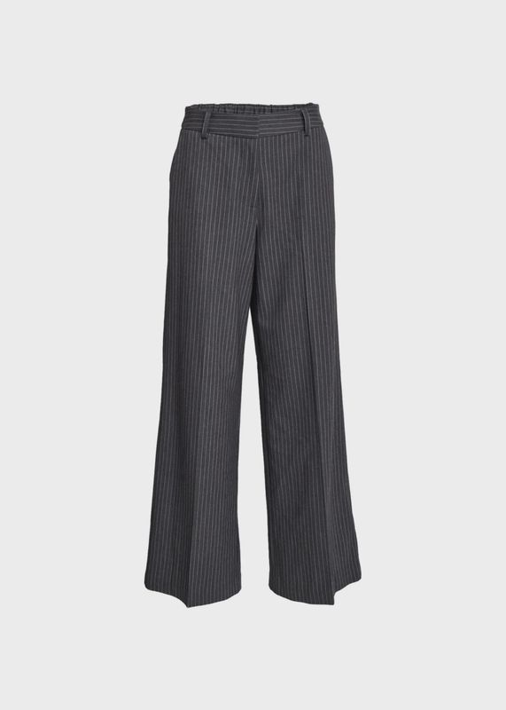 MIN Jelene Mid Waist Pants blauw/wit broek