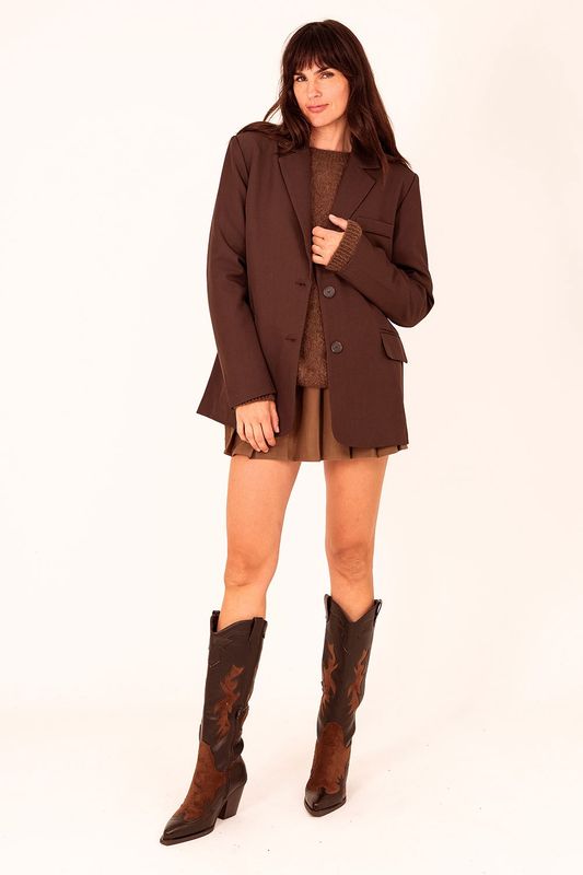 TURQ Blazer met paspelzakje op rug