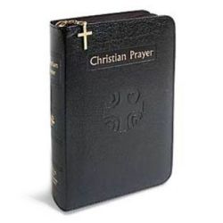 Christian Prayer Blk Lthr, zipper, in case