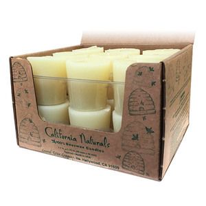 100% Beeswax Tapered Votive Candles - full box (18 count)