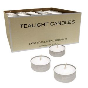 Tealight Candles in Metal Cups - full box (125)