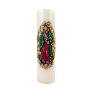 Guadalupe Home Paschal Candle 11.5x3&quot;