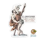 St Christopher Patron of Travelers Waterproof Vinyl Sticker