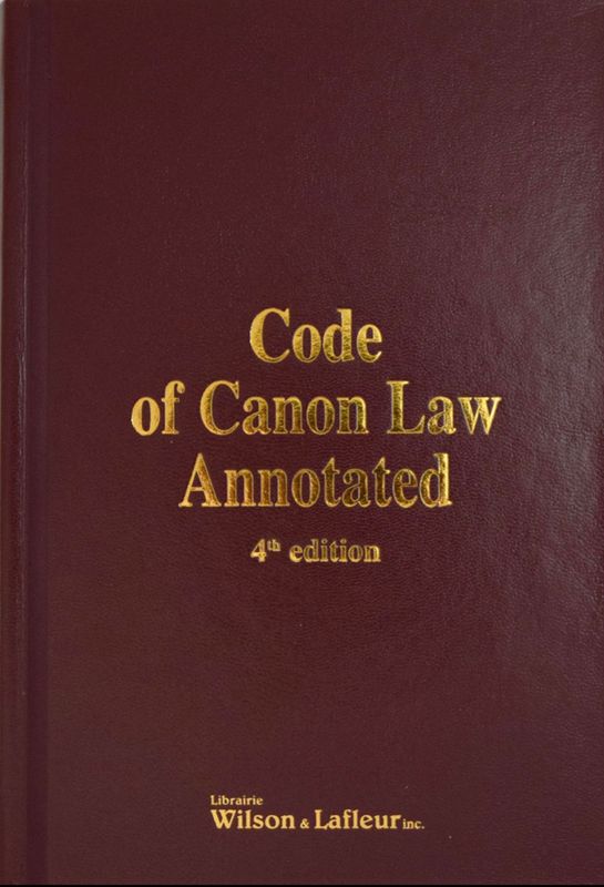Code of Canon Law Annotated, 4th edition - Hardcover