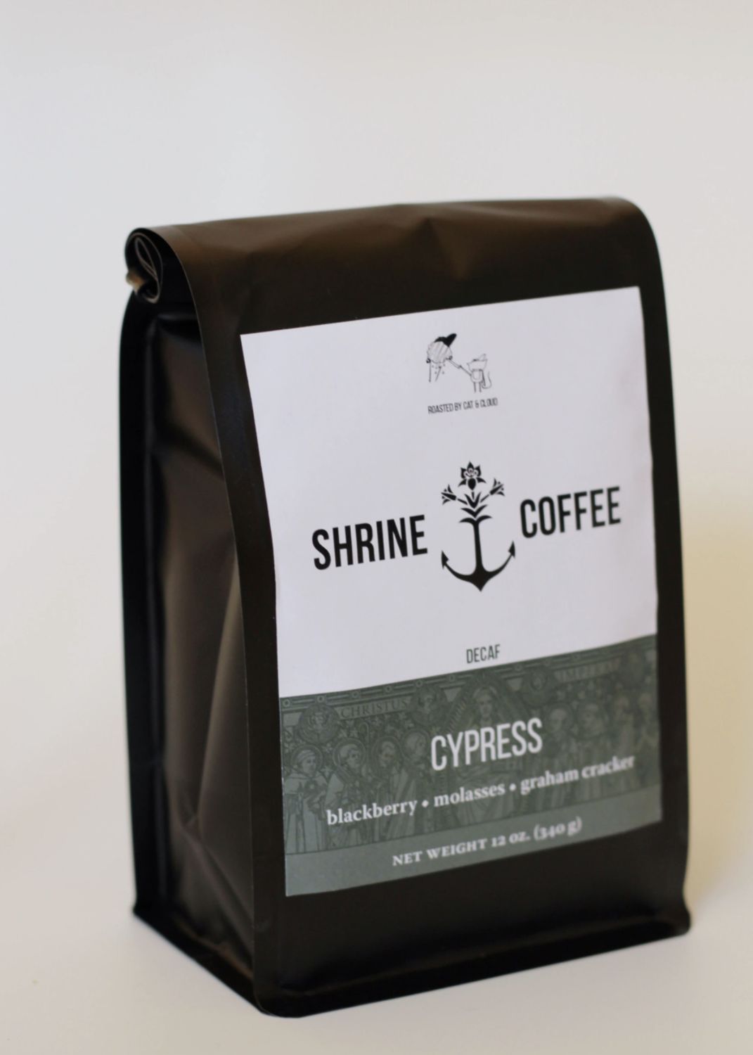 Shrine Coffee Cypress Decaf Coffee, Whole Bean 12oz