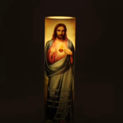 LED Candle - Sacred Heart of Jesus 12 Promises