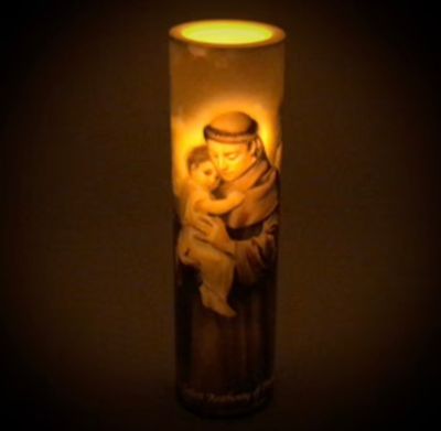 LED Candle - St Anthony