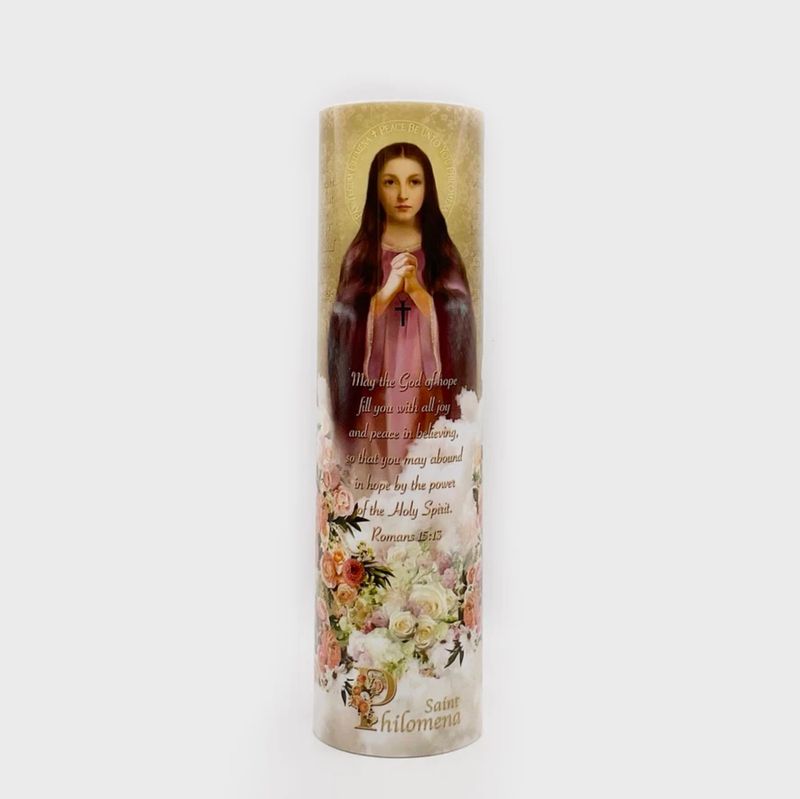 LED Candle  - Saint Philomena