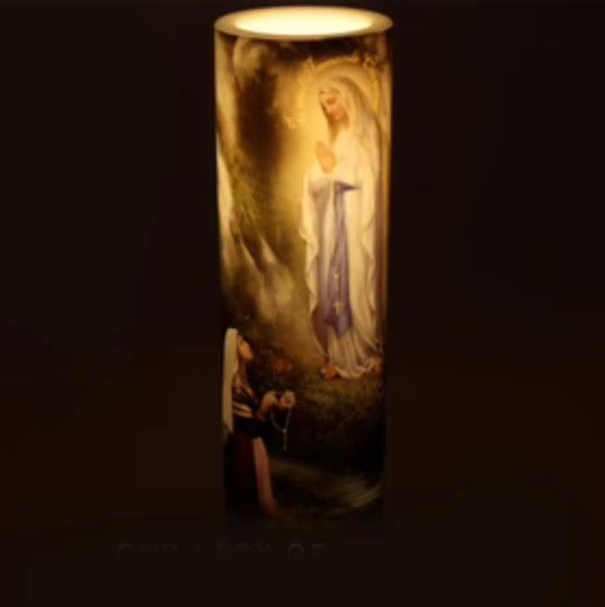 LED Candle  - Our Lady of Lourdes