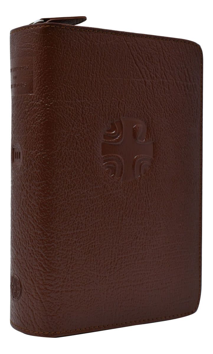 Liturgy of the Hours, Vol III Brown Leather Zipper Cover