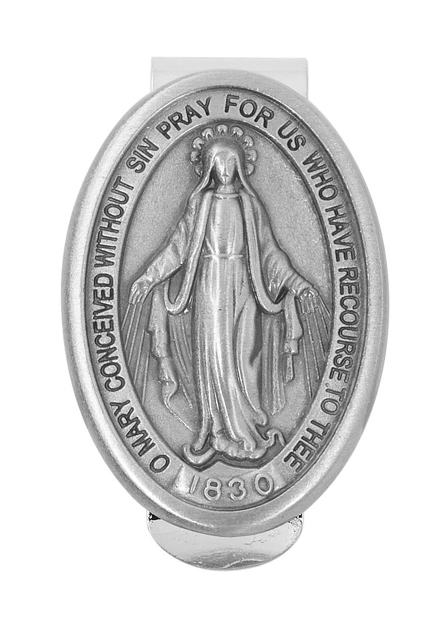 Miraculous Medal Auto Visor Clip