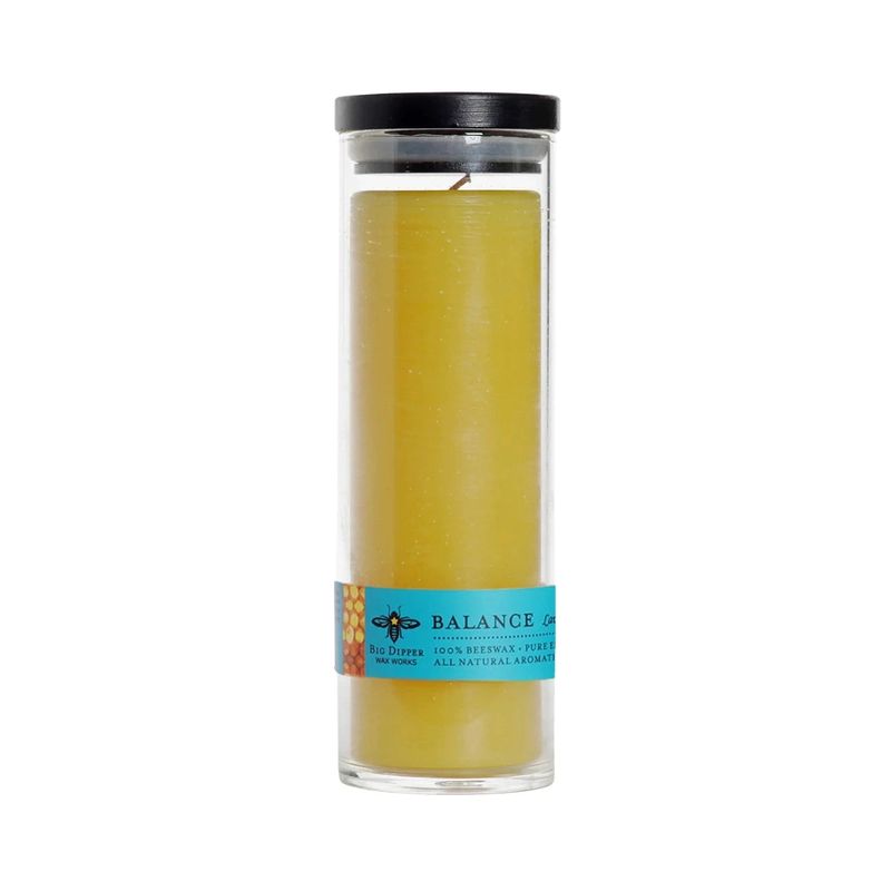 Beeswax Aromatherapy Sanctuary Candle in Glass - Balance (Lavender + Peppermint)
