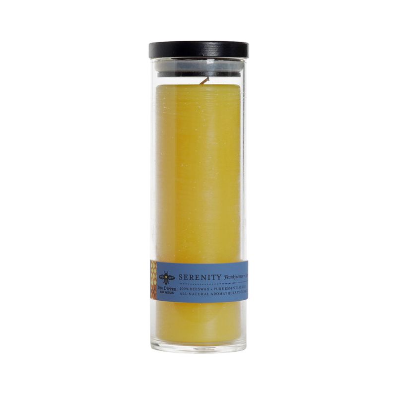 Beeswax Aromatherapy Sanctuary Candle in Glass - Serenity (Frankincense + Lavender)