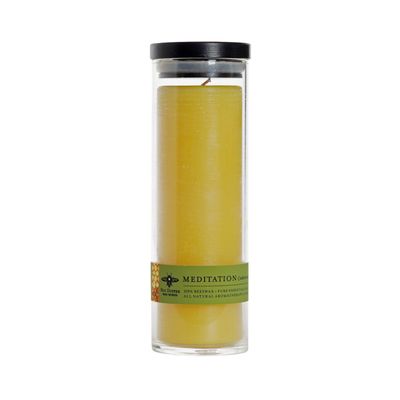 Beeswax Aromatherapy Sanctuary Candle in Glass - Meditation (Cedarwood + Balsam)