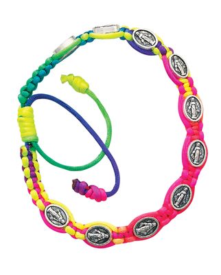 Miraculous Medal multi-color bracelet for kids