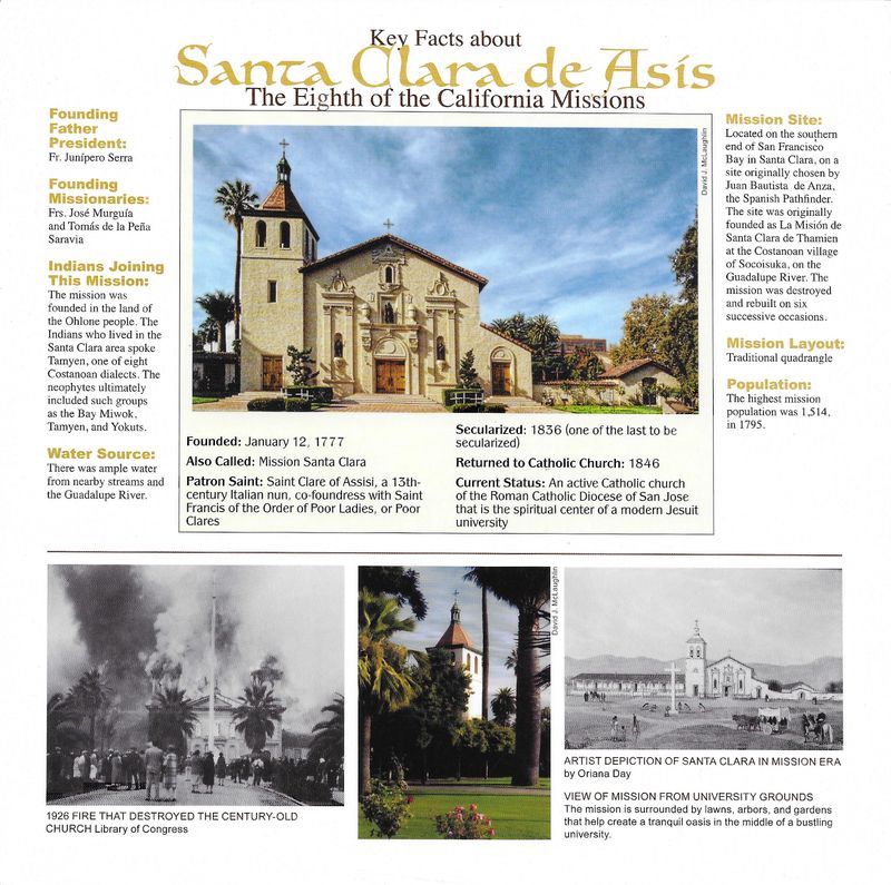 Santa Clara Mission Laminated Fact Sheet