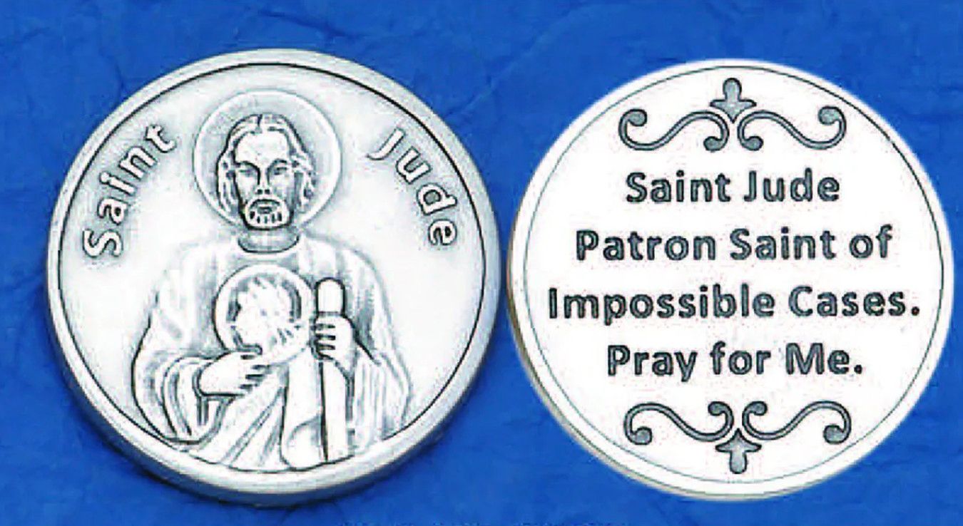 St Jude pocket prayer token/coin