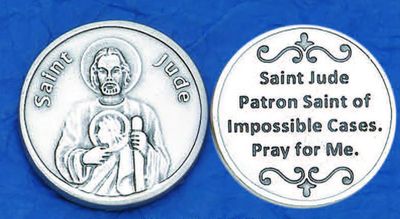 St Jude pocket prayer token/coin