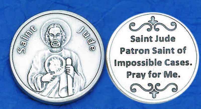 St Jude pocket prayer token/coin