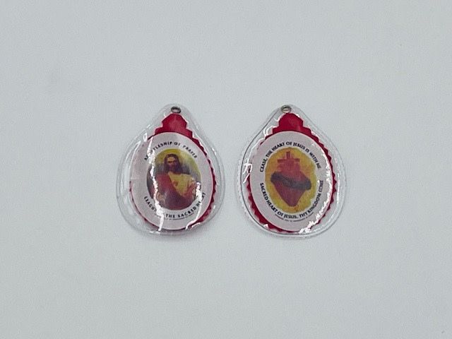 Sacred Heart of Jesus Red Felt Badge