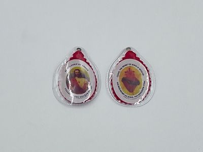 Sacred Heart of Jesus Red Felt Badge