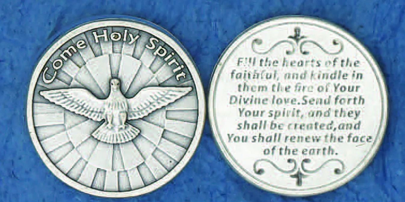 Come Holy Spirit pocket prayer token/coin