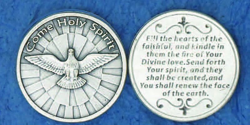 Come Holy Spirit pocket prayer token/coin