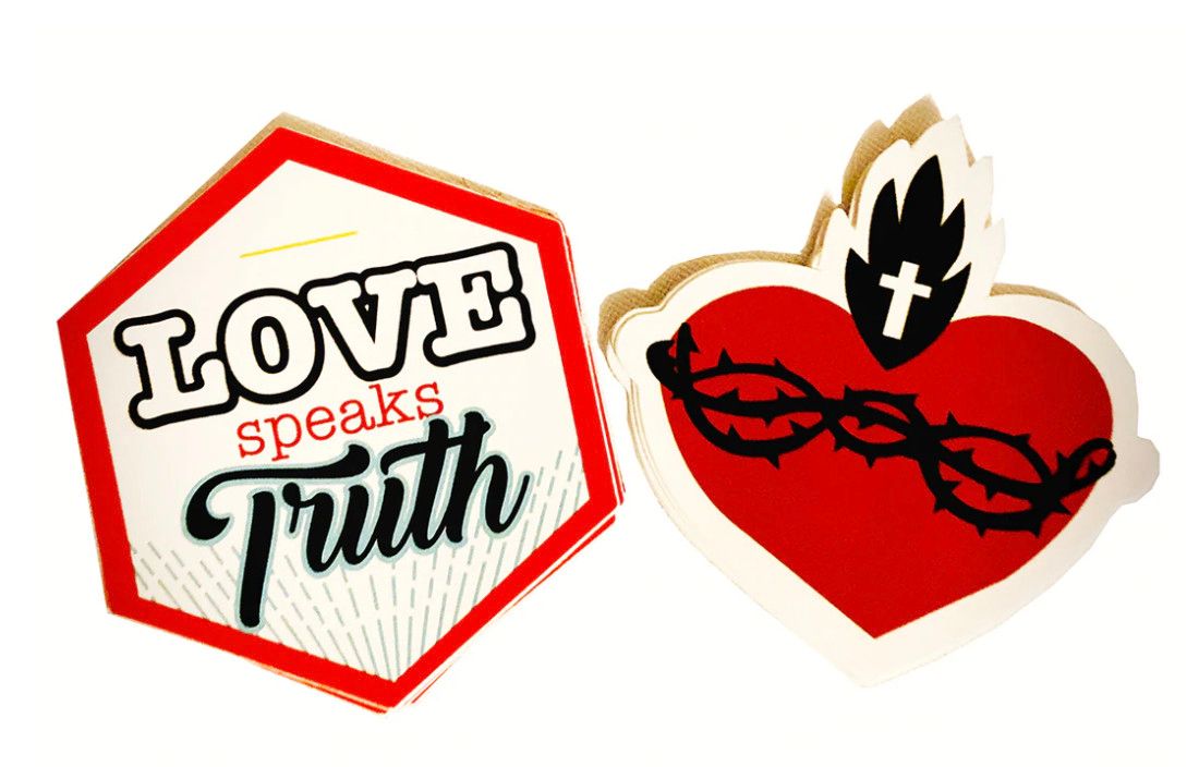 Sacred Heart Stickers 8 count