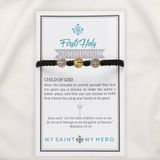 First Holy Communion St Benedict Bracelet - black