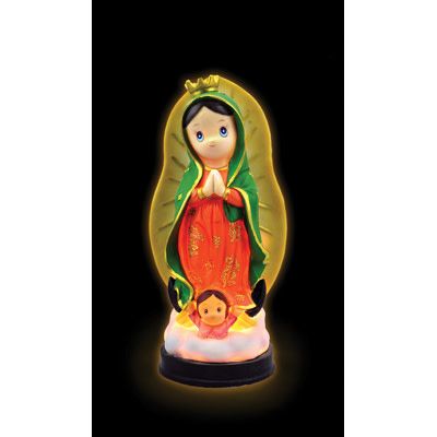 Guadalupe Nightlight Statue plug-in 8&quot;