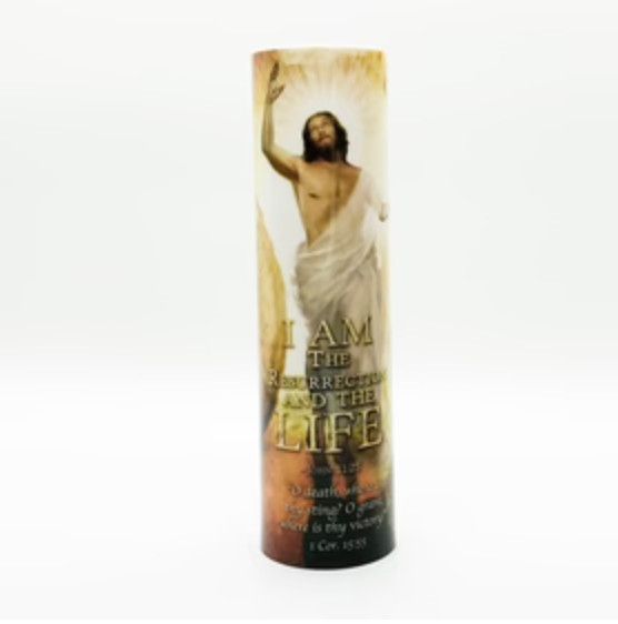 LED Prayer Candle - I am the Resurrection