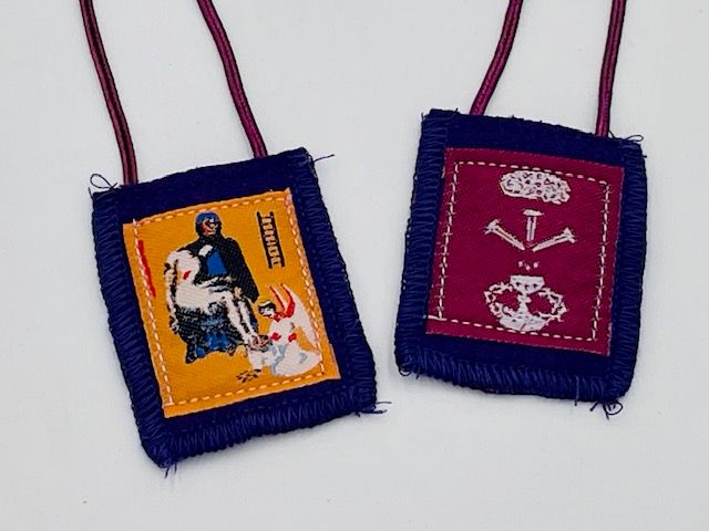 Purple Scapular of Blessing &amp; Protection - 1 3/4&quot; x 2&quot;