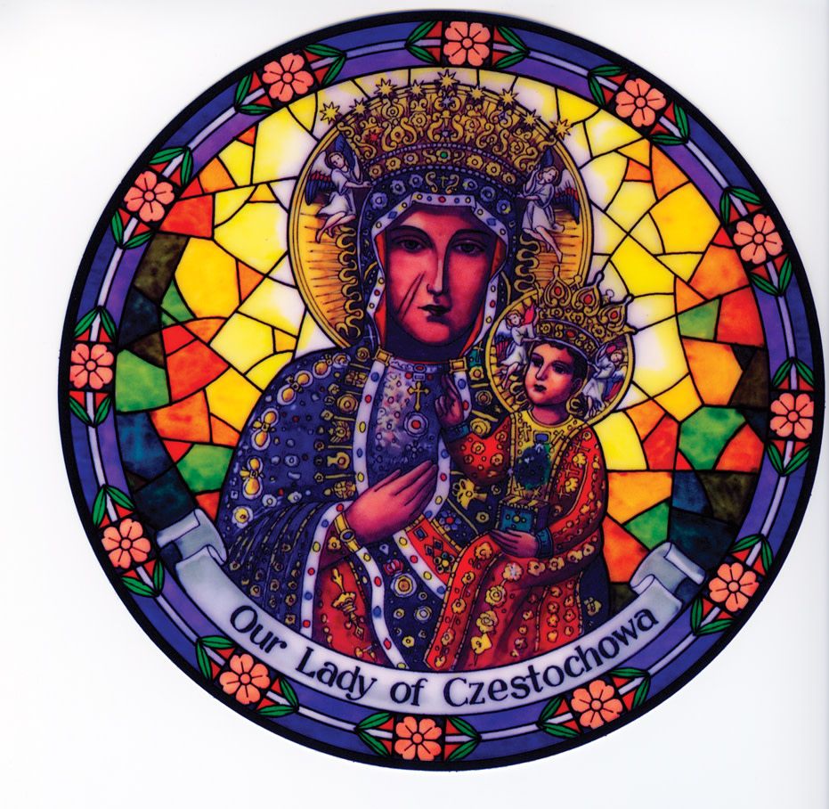 Our Lady of Czestochowa Static Sticker / Window Cling