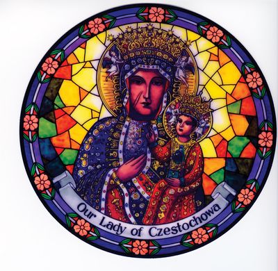 Our Lady of Czestochowa Static Sticker / Window Cling