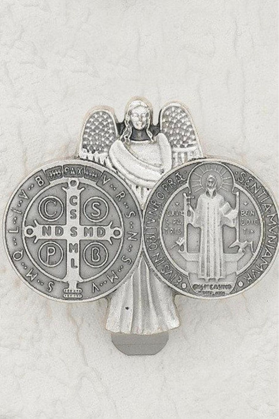 St Benedict + Guardian Angel Auto Visor Clip