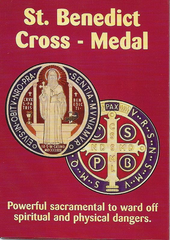 St Benedict Cross Medal mini trifold