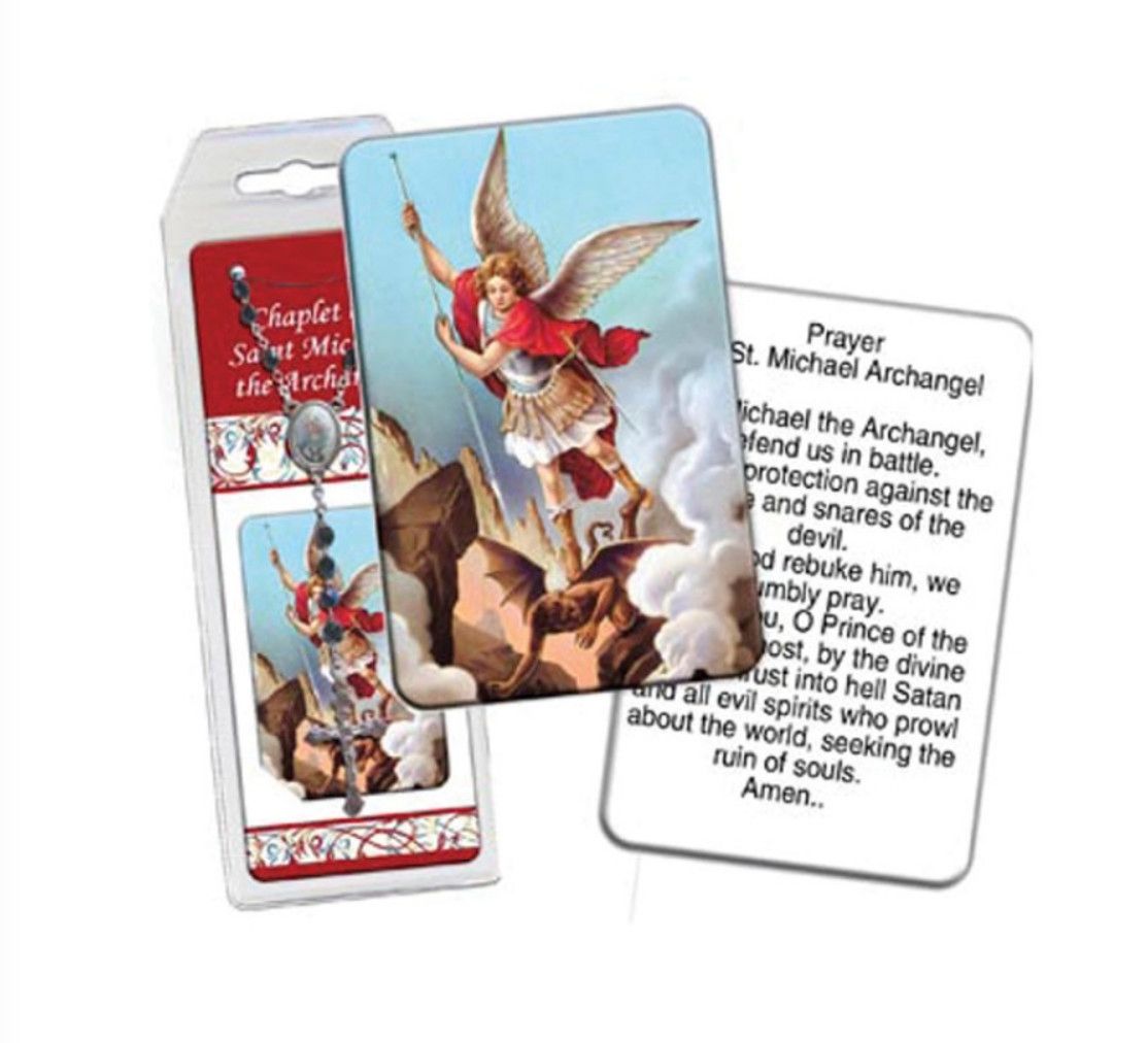 St Michael Rosary Chaplet w/prayer card