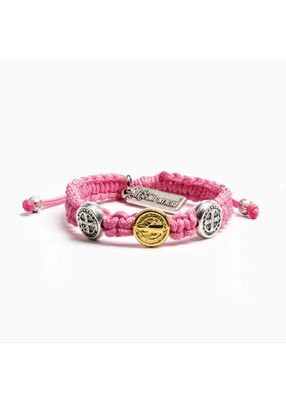 Benedictine Blessing Bracelet for Kids - pink