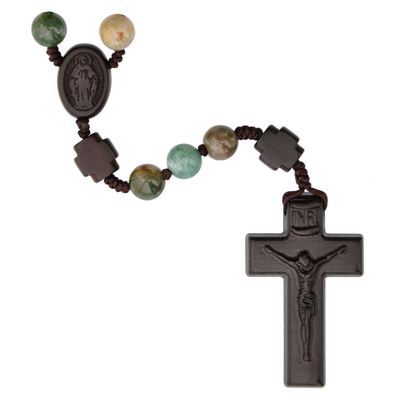 Multicolor Onyx/Jujube Wood Rosary