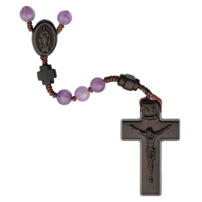 Amethyst/Jujube Wood Rosary