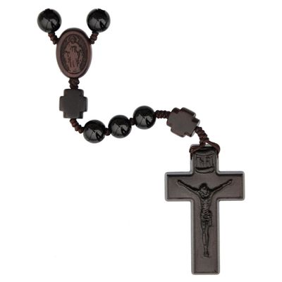 Black Onyx/Jujube Wood Rosary