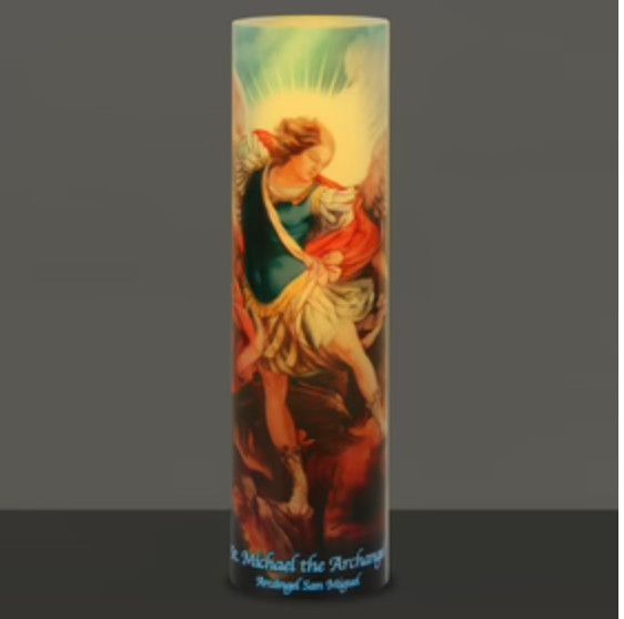 LED Prayer Candle - St Michael the Archangel