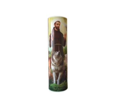 LED Candle - St Francis