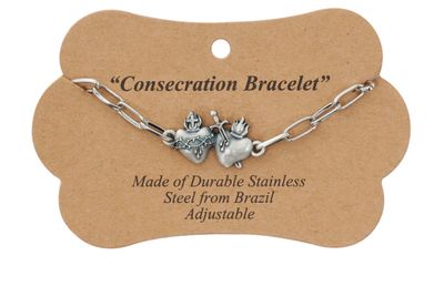 Twin Hearts Total Consecration Chain Bracelet
