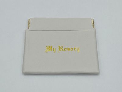 Vinyl &quot;Squeeze&quot; Rosary Case - white