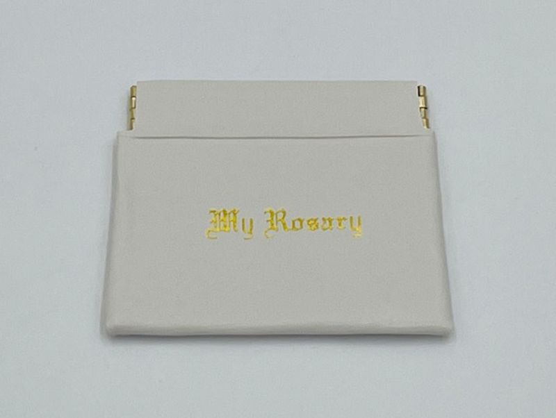 Vinyl &quot;Squeeze&quot; Rosary Case - white