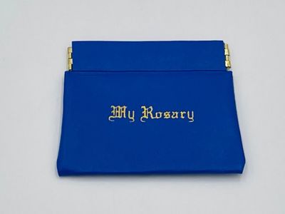 Vinyl &quot;Squeeze&quot; Rosary Case - blue
