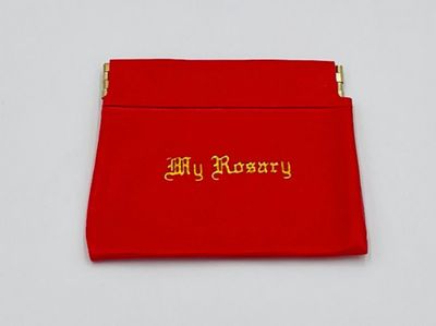 Vinyl &quot;Squeeze&quot; Rosary Case - red
