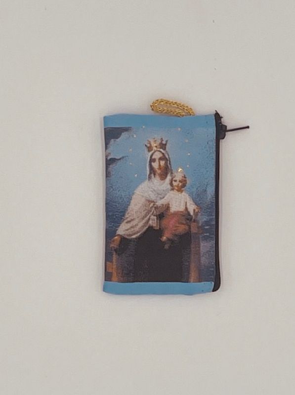 Our Lady of Mount Carmel Rosary Pouch