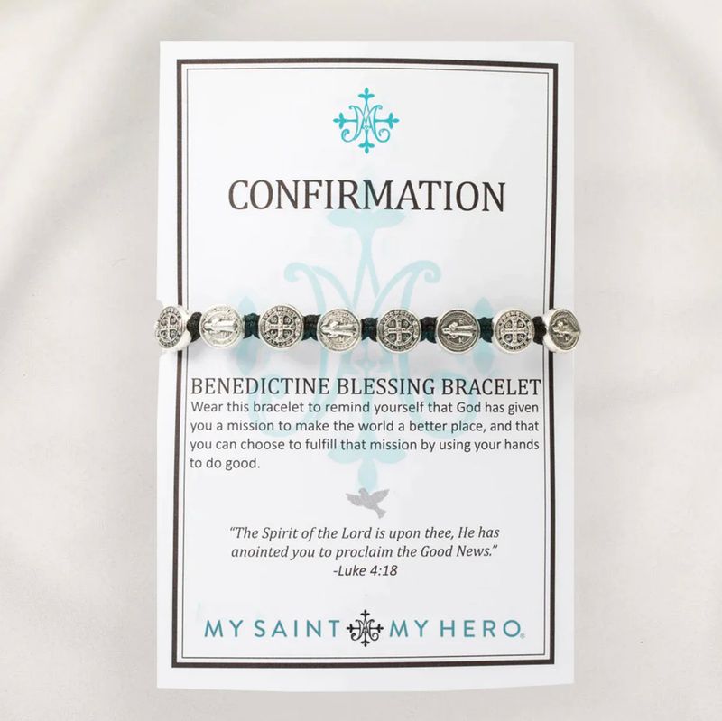 Confirmation Benedict Blessing Bracelet - black